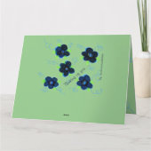 Carte Blue Green Pensée Of You (Dos)