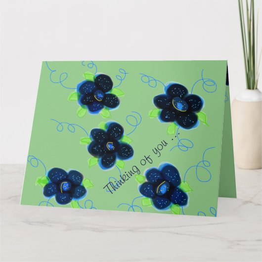 Carte Blue Green Pensée Of You (Devant)