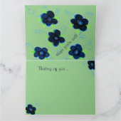Carte Blue Green Pensée Of You (Intérieur)
