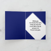 Carte Blue Happy Birthday 🎾 Tennis 💙 🤍 (Intérieur)