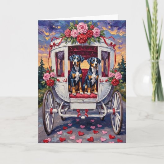 Carte Blue Heeler Dog Valentine's Day (Devant)