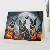 Carte Blue Heeler Halloween Épouvantable (Devant)