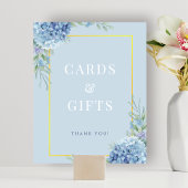 Carte Blue Hydrangea Cadeaux Douche Poster