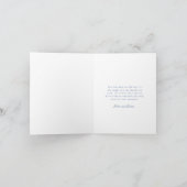 Carte Blue Hydrangea Classic Wedding Photo Thank You (Intérieur)