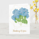 Carte Blue Hydrangea Floral | Custom Thinking of You Car (Fleur jaune)