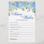 Carte Blue Hydrangea Greenery (Devant)