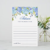 Carte Blue Hydrangea Greenery (Debout devant)