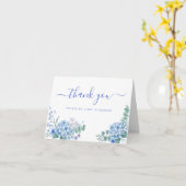 Carte Blue Hydrangea Mariage Floral Merci (Fleur jaune)