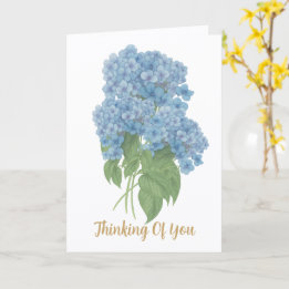 Carte Blue Hydrangea Thinking of You Card