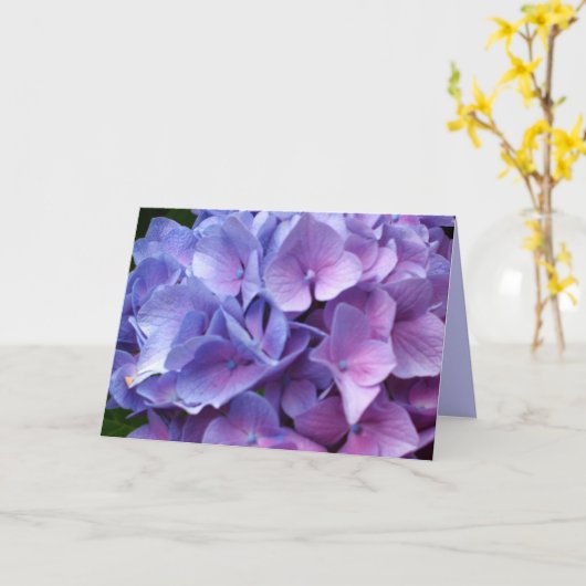 Carte Blue Hydrangeas (Fleur jaune)