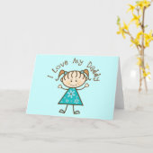 Carte Blue I Love My Daddy Don (Fleur jaune)