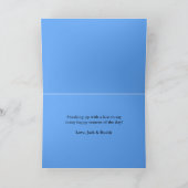 Carte Blue Indian Ringneck Parakeet Anniversaire Nom du  (Intérieur)