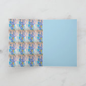 Carte Blue Iris Art floral So Beautiday Card (Intérieur)