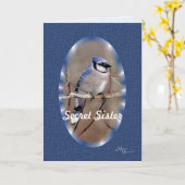 Carte Blue Jay 8883- personnaliser (Fleur jaune)