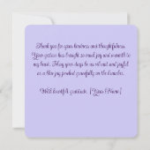 Carte Blue Jay Bird Rose Art Abstrait Personnalisé (Dos)