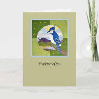 Carte Blue Jay "Thinking of You" Art Card 