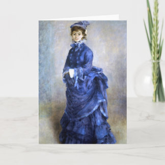 Carte Blue Lady Parisienne Renoir Impressionniste Peintu