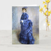 Carte Blue Lady Parisienne Renoir Impressionniste Peintu (Fleur jaune)