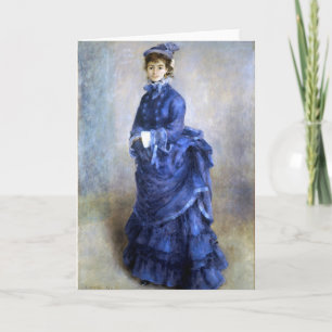 Carte Blue Lady Parisienne Renoir Impressionniste Peintu