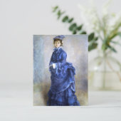 Carte Blue Lady Parisienne Renoir Impressionniste Peintu (Debout devant)