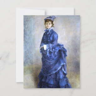 Carte Blue Lady Parisienne Renoir Impressionniste Peintu