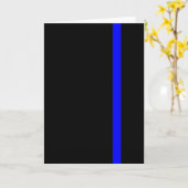 Carte Blue Line mince symbolique sur le noir (Fleur jaune)