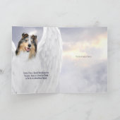 Carte Blue Merle Collie Angel Heaven - Pet Loss Sympathi (Intérieur)