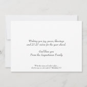 Carte BLUE moderne 20:20 Vision HEUREUSE NOUVELLE ANNÉE (Dos)