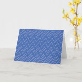 Carte Blue, moderne, simple, cool, trendy zigzag (Fleur jaune)