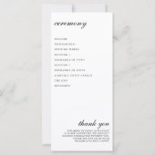 Carte Blue Mountains Ceremony Program (Dos)