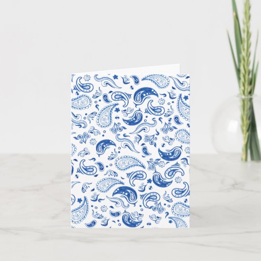 Carte Blue Paisley (Devant)