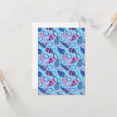Carte Blue Paisley (Devant/Arrière en situation)