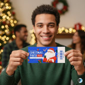 Carte Blue & Red Christmas Party Entry Pass Ticket