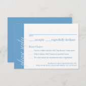 Carte Blue Response Card, Caroline Faire-part de m (Devant / Derrière)