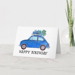 Carte Blue Retro Fiat 500 anniversaire