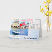Carte Blue Rocks Shacks Pêche Shacks Graduation (Fleur jaune)