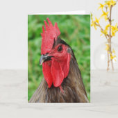 Carte Blue Rooster (Fleur jaune)