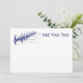 Carte Blue Rowing Rowers Team Water Sports #3 (Debout devant)