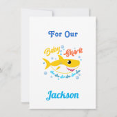 Carte Blue Shark Parrain Proposition pour bébé requin (Dos)