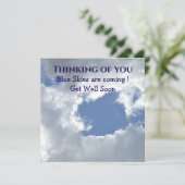 Carte Blue Sky Get Well (Debout devant)