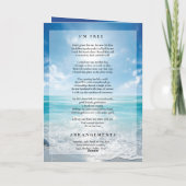 Carte Blue Sky Photo Memorial Funeral Program (Dos)