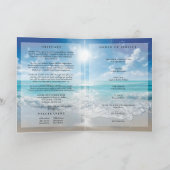 Carte Blue Sky Photo Memorial Funeral Program (Intérieur)