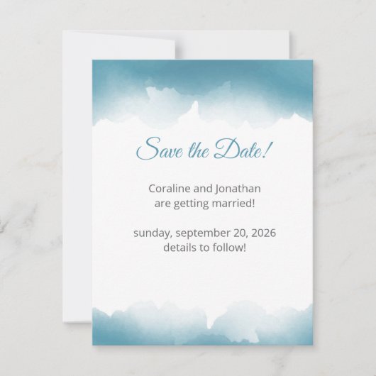 Carte Blue Sky Save the Date (Devant)