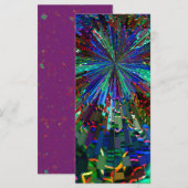 Carte BLUE Sparksky Art Star Planet Comet Solar Nightsky (Devant / Derrière)