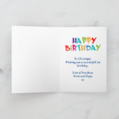 Carte Blue Teddy Bear 1er anniversaire (Intérieur)