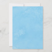 Carte Blue Teddy Bear Train Boy Baby shower Bingo Card (Dos)