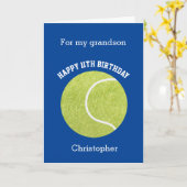 Carte Blue Tennis Ball Birthday (Fleur jaune)
