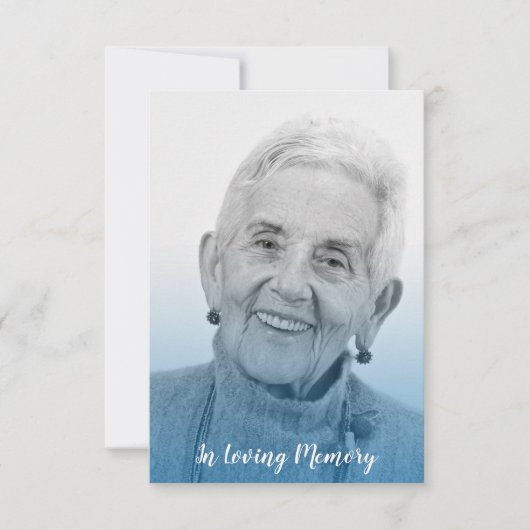 Carte Blue Trendy Transparency Effect Funeral Dear Ones (Devant)