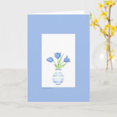 Carte Blue Tulips (Fleur jaune)