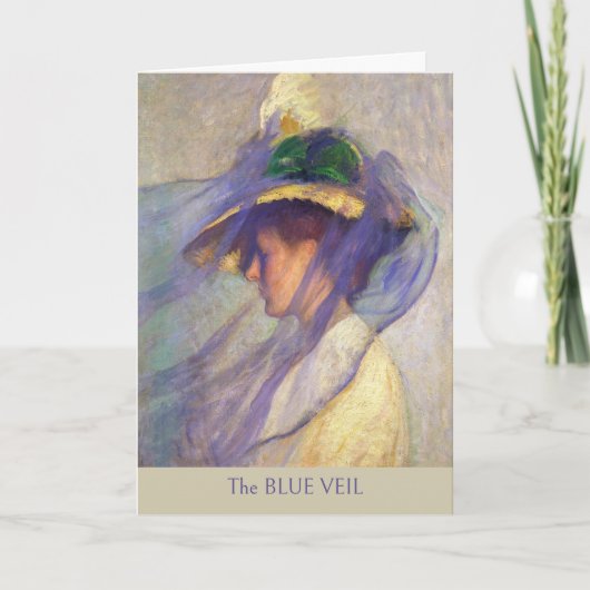 Carte Blue Veil Edmund C Tarbell Impressionnisme poétiqu (Devant)
